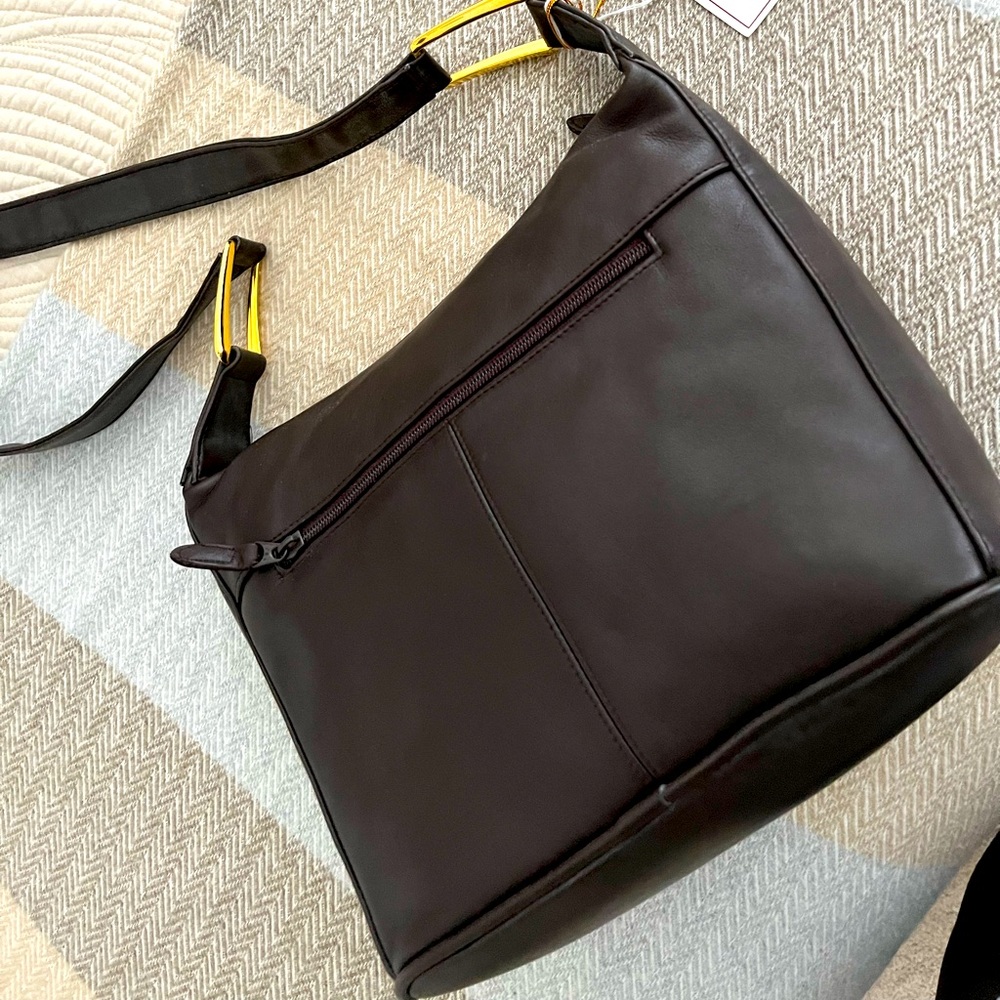 Worthington leather shoulder bag choc brown never been worn